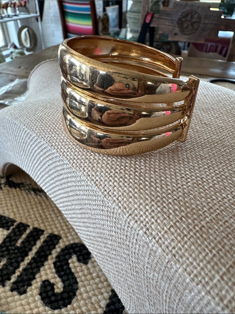 Rose Gold Tone Triple-Band Cuff Bracelet - Women Jewelry